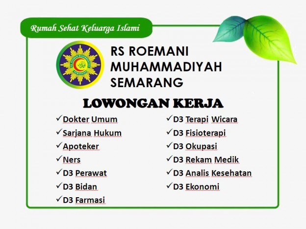 Lowongan Pekerjaan Perawat di RS Roemani