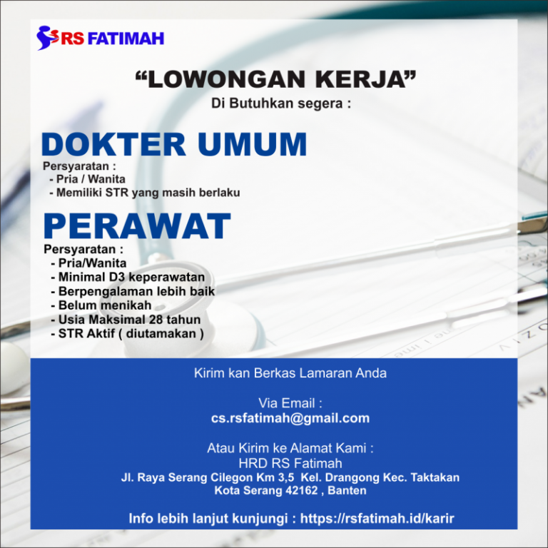 Lowongan Kerja RS Fatimah Banten