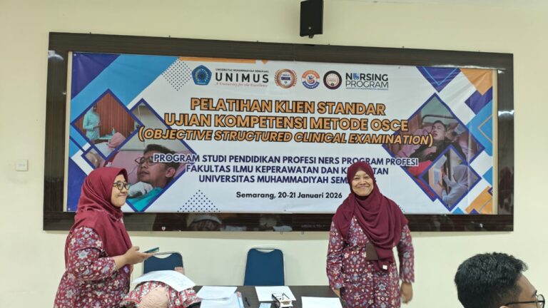 Siapkan Mahasiswa Hadapi Ujian Kompetensi berbasis OSCE, Prodi Keperawatan UNIMUS Gelar Pelatihan Klien Standard 2026